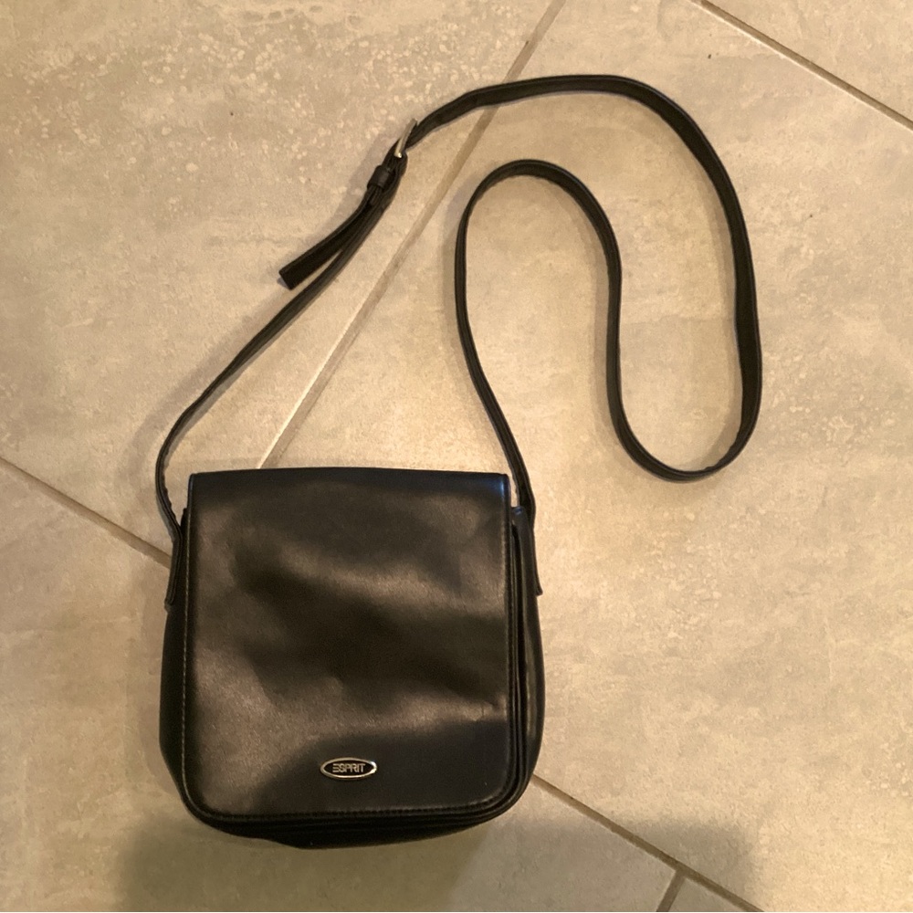 Esprit Black Crossbody Bag with Adjustable Strap